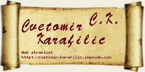 Cvetomir Karafilić vizit kartica